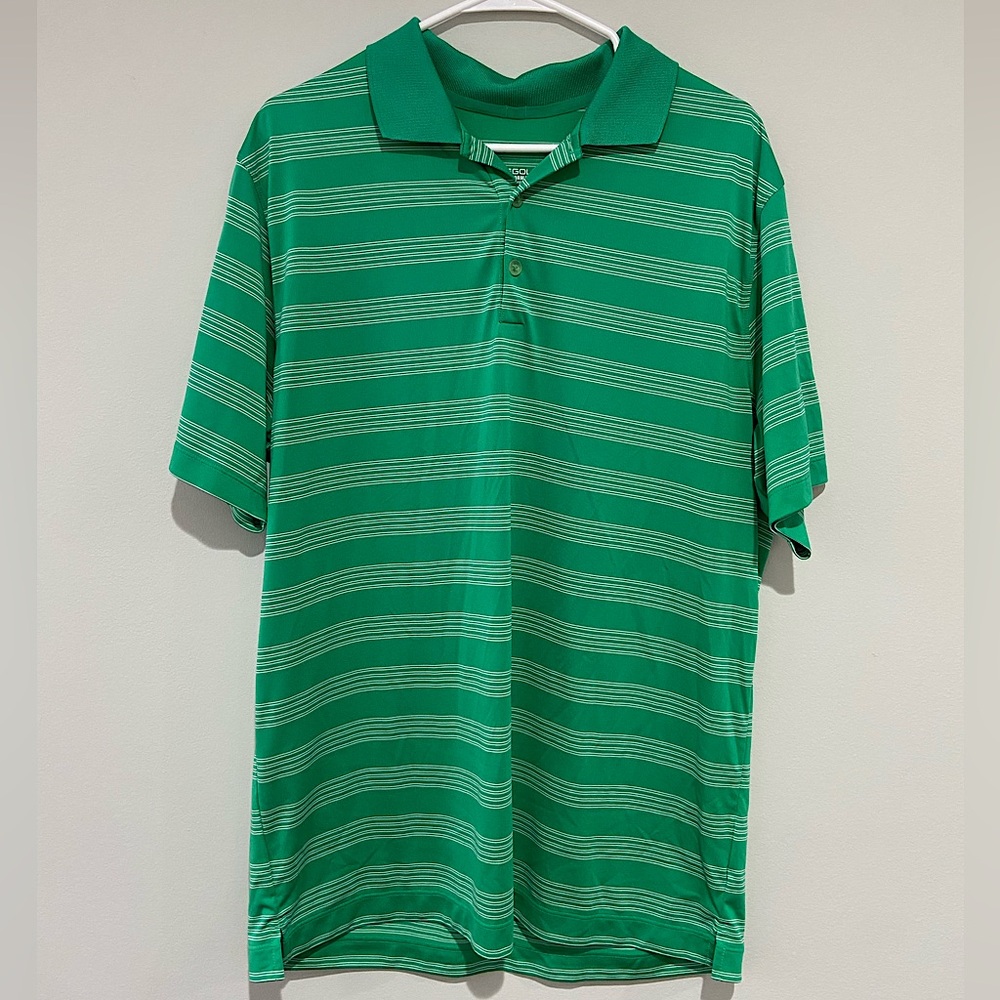 Nike Golf Dri-FIT Tech Stripe Polo Lucky Green
